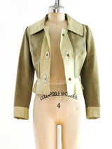 Sage Suede and Leather Jacket Jacket arcadeshops.com