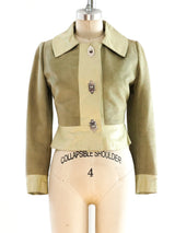 Sage Suede and Leather Jacket Jacket arcadeshops.com