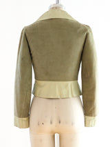 Sage Suede and Leather Jacket Jacket arcadeshops.com