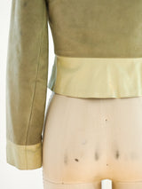 Sage Suede and Leather Jacket Jacket arcadeshops.com