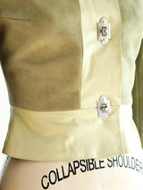 Sage Suede and Leather Jacket Jacket arcadeshops.com