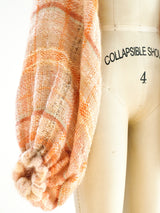 Hand Woven Peach Shrug Jacket arcadeshops.com
