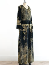 Leaf Print Maxi Dress Dress arcadeshops.com
