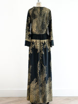 Leaf Print Maxi Dress Dress arcadeshops.com