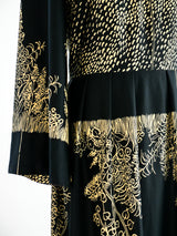 Leaf Print Maxi Dress Dress arcadeshops.com