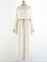Ivory Silk Chiffon Dress Dress arcadeshops.com