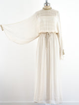 Ivory Silk Chiffon Dress Dress arcadeshops.com