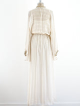 Ivory Silk Chiffon Dress Dress arcadeshops.com