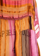 Striped Silk Chiffon Midi Dress Dress arcadeshops.com