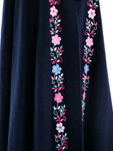 Wool Floral Embroidered Cape Jacket arcadeshops.com