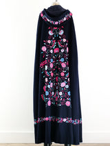 Wool Floral Embroidered Cape Jacket arcadeshops.com