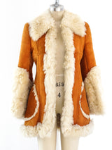 Shearling Trimmed Suede Jacket Jacket arcadeshops.com
