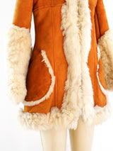 Shearling Trimmed Suede Jacket Jacket arcadeshops.com