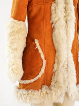 Shearling Trimmed Suede Jacket Jacket arcadeshops.com
