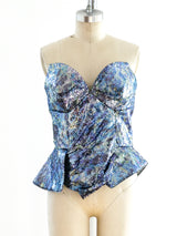 Vivienne Westwood Iridescent Sequin Bustier Top arcadeshops.com
