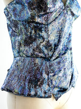 Vivienne Westwood Iridescent Sequin Bustier Top arcadeshops.com