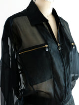 Claude Montana Sheer Bodysuit Top arcadeshops.com