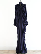 Yuki Eggplant Jersey Gown Dress arcadeshops.com