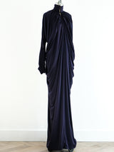 Yuki Eggplant Jersey Gown Dress arcadeshops.com