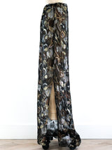 Yves Saint Laurent Sheer Floral Skirt Bottom arcadeshops.com