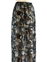 Yves Saint Laurent Sheer Floral Skirt Bottom arcadeshops.com