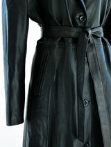 Gianni Versace Leather Overcoat Jacket arcadeshops.com