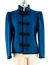 Yves Saint Laurent Blue Wool Jacket Jacket arcadeshops.com