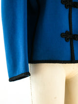 Yves Saint Laurent Blue Wool Jacket Jacket arcadeshops.com