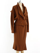 Thierry Mugler Burnt Sienna Skirt Suit Suit arcadeshops.com