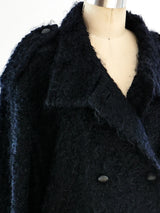 Escada Navy Boucle Coat Jacket arcadeshops.com