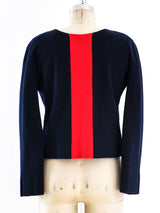 Galanos Stripe Wool Top Top arcadeshops.com
