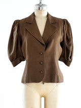 Yves Saint Laurent Short Sleeve Linen Jacket Jacket arcadeshops.com