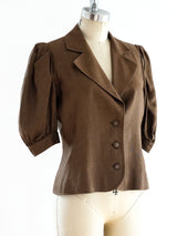 Yves Saint Laurent Short Sleeve Linen Jacket Jacket arcadeshops.com