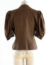 Yves Saint Laurent Short Sleeve Linen Jacket Jacket arcadeshops.com