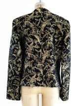 Valentino Floral Lame Jacket Jacket arcadeshops.com