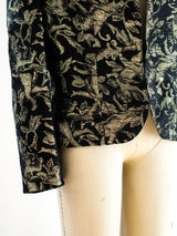 Valentino Floral Lame Jacket Jacket arcadeshops.com
