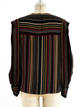 Striped Silk Top Top arcadeshops.com