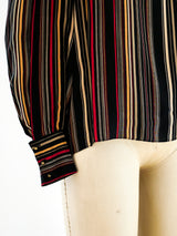 Striped Silk Top Top arcadeshops.com