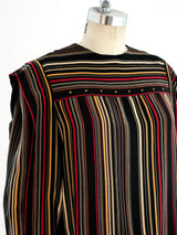 Striped Silk Top Top arcadeshops.com