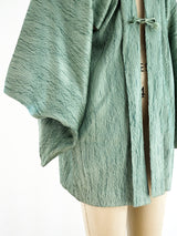 Sage Green Textured Kimono Jacket arcadeshops.com