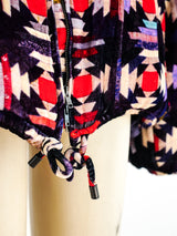 Isabel Marant Quilt Printed Velvet Coat Jacket arcadeshops.com