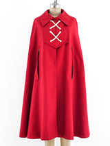 Nautical Inspired Red Cape Jacket arcadeshops.com