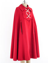 Nautical Inspired Red Cape Jacket arcadeshops.com