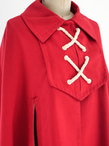 Nautical Inspired Red Cape Jacket arcadeshops.com