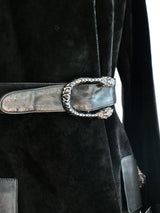 1970's Gucci Black Suede Coat Jacket arcadeshops.com