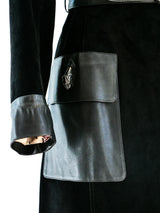 1970's Gucci Black Suede Coat Jacket arcadeshops.com