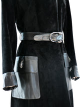 1970's Gucci Black Suede Coat Jacket arcadeshops.com