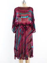 Jewel Tone Silk Chiffon Dress Dress arcadeshops.com