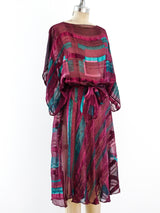 Jewel Tone Silk Chiffon Dress Dress arcadeshops.com