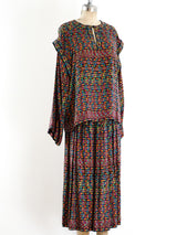Oscar de la Renta Ikat Skirt Ensemble Suit arcadeshops.com